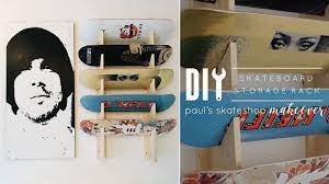 Diy Skateboard Rack Paul S Diy Skate Workshop Pt 2 Skateboard Rack Skateboard Storage Skateboard Racks Diy