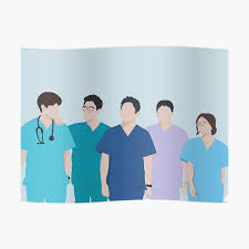 Hospital playlist tells the ordinary stories of ordinary doctors and stars jo jung suk, kim dae the new poster shows all five of the main characters of the drama walking down the hallway together, all. Hospital Playlist Kdrama Portrait Poster By Julianbaet Redbubble