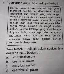 Teks Tersebut Terletak Dalam Struktur Teks Deskripsi Pada Bagian Brainly Co Id