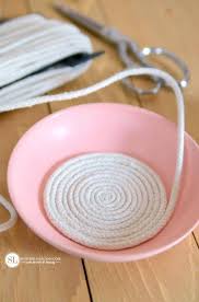 Painted Rope Bowls Rope Crafts Fabric Bowls Jute Crafts