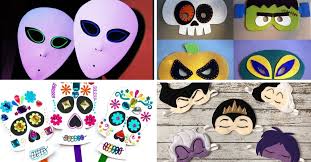 Como hacer mascaras de terror. Mascaras De Halloween Para Ninos Caseras 10 Ideas