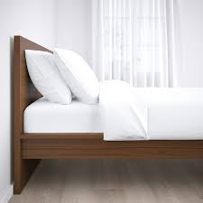 Malm هيكل سرير عالي صباغ بني قشرة خشب الدردار Lonset Ikea