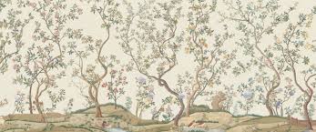 Interior door colors, grey interior. Imperial Garden This Decor Was Originally An East India Company Traditional Chinese Wallpaper Iksel Chinese Wallpaper Imperial Gardens Hospitality Design