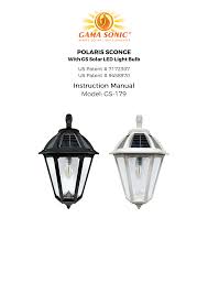 Baytown ii solar lamp us patent #7172307 instruction manual model: Gama Sonic Gs 179 Gs 179 Blk Owner S Manual Manualzz