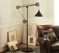 Warren Pulley Task Floor Lamp Pottery Barn Task Floor Lamp Industrial Floor Lamps Floor Lamp