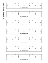One inch is defined as 1⁄12 of a foot and is therefore 1⁄36 of a yard. 6 Inch By 1 2 Inch Ruler Printable Ruler
