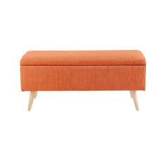 Orange Vintage Storage Bench Maisons Du Monde Banquette Coffre Stockage Millesime Banquette