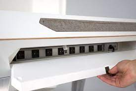In this video, i want to show you guys how i wire tucked and managed all the cables for my desk setup. D117 Desk Cable Compartment With Integrated Power Strip Desk Office Workspace Design