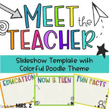 Meet The Teacher Slideshow Meet The Teacher Teacher Digital Learning Classroom