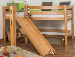 Eine tolle variante ist das kinder abenteuerbett. Midsleeper Highsleeper Children S Bed Samuel Solid Beech Wood With Slide Clearly Varnished Incl Slatted Bed Frame 90 X 200 Cm