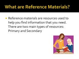 Some of the most popular standard reference materials (srms) are listed on this page. Ppt What Are Reference Materials Powerpoint Presentation Free Download Id 2103383