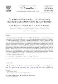 Written by leigh walker photos & video by hang cheng. Pdf Personality And Misconduct Correlates Of Body Modification And Other Cultural Deviance Markers