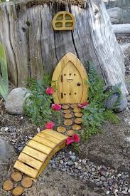Fairy House On The Tree Stump In Back Fairy Tree Houses Fairy Garden Diy Fairy Tree