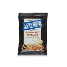 There are 39 calories in 100 grams of zanetti firm parmesan cheese grana padano. Zanetti Parmigiano Reggiano Grated 100g Spinneys Uae