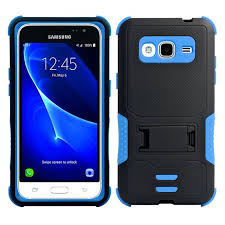 This is our new notification center. Samsung Galaxy J3 2016 Impact Silicone Case Dual Layer With Stand Black Blue Walmart Com