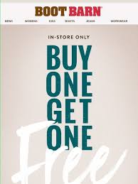 Shop online for shoes, clothing, jewelry, dresses, makeup and more from top brands. Bootbarn Com Buy One Get One Free Starts Now Milled