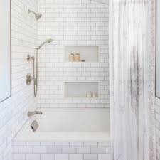 Similar to an alcove bath, an alcove shower takes up three walls of a bathroom and is a rather swanky design feature that requires a bit of planning. 75 Beautiful Farmhouse Tub Shower Combo Pictures Ideas July 2021 Houzz