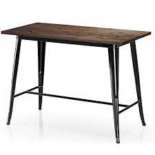 A counter placed at a lower height brings down the eating area to a more comfortable level and can be used in combination with regular dining chairs. Buy Vipek Counter Height Dining Table Bar Table With Solid Wood Top Heavy Duty Rectangle 35 43 Inch High Bistro Patio For Farmhouse Restaurant Coffee Kitchen Table Rustic Industrial Style Gloss Black Online