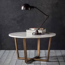 Marble coffee, console, sofa & end tables : Uk Hudson Living Cleo Round Coffee Table Featuring Marble Top