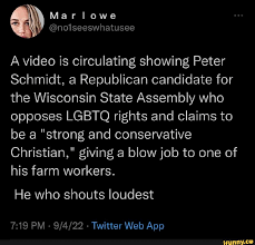 A video is circulating showing Peter Schmidt, a Republican candidate for  the Wisconsin State Assembly who