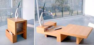 10 Space Saving High Tech Furniture For Small Homes Wood Table Design Center Table Living Room Table Design
