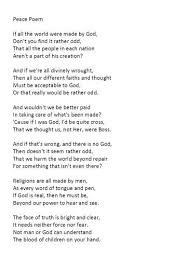 Peace Poem Wish For World Peace Peace Poems Peace Poems