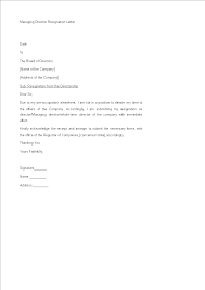 Managing Director Resignation Letter Templates At Allbusinesstemplates Com