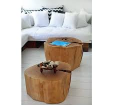 Diy Two Tree Trunk Coffee Table On Living Room Combining With Modern L Shaped Sofa Stump Tables And Natur Coffee Table Wood Reclaimed Wood Coffee Table Decor