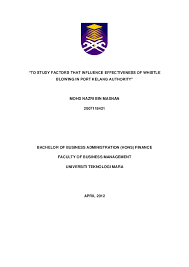 It is set and examined by the malaysian examinations syndicate (lembaga peperiksaan malaysia). Pdf To Study Factors That Influence Effectiveness Of Whistle Blowing In Port Klang Authority Mohd Nazri Masnan Academia Edu