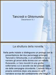 Giornata, il cui tema sono gli amori infelici: Educazione Letteraria 05 Tancredi E Ghismunda Ppt