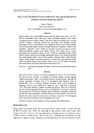Menelpon dalam bahasa jawa6 6. Pdf Hal Yang Rumpang Dan Timpang Dalam Kebijakan Perencanaan Bahasa Jawa Wahyu Widodo Academia Edu