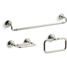 Check spelling or type a new query. Kohler Artifacts Good Accessory Pack 1 Sn Vibrant Polished Nickel Artifacts 24 Towel Bar Towel Ring And Pivoting Toilet Paper Holder Bundle Faucet Com