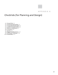 Find over 100+ of the best free kitchen design images. Appendix A Checklists For Planning And Design Airport Passenger Terminal Planning And Design Volume 1 Guidebook The National Academies Press