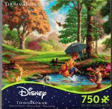 Putting together my thomas kinkade winne the pooh 1 disney. Thomas Kinkade Disney Winnie The Pooh 1000 Piece Jigsaw Puzzle Toys Hobbies Contemporary Puzzles