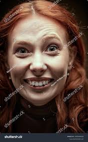 Greatly Exaggerated Joy Close-up Funny Red-haired Stock Photo 2478104435