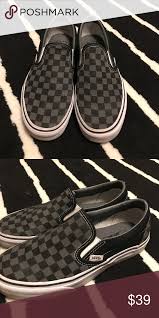 Black And White Checkered Vans Womens Size 7 Vans Checkerboard Slip Ons Pewter Checkerboard Slip Ons Worn Once Like New Mens 7 Womens 8 5 Vans Shoes Sneakers Slip On Vans Checkerboard Vans