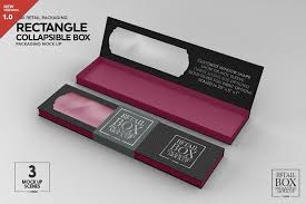 Makeup beauty cosmetics and accessories production vector. Elegant Rectangle Collapsible Box Mockup Mockuphut Home Of Mockup