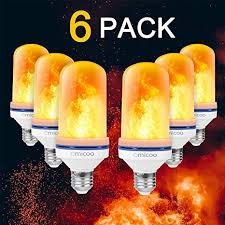 Pretigo Led Flame Effect Fire Light Bulbs 6w E26 Upside Down Effect Simulated 4 Mode Type Flickering Light Bulb For Home Hotel Party Vintage Decorative 6 Pack Amazon Com