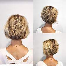 Bob Layered Bronde Short Bob Frisur Haarschnitt Haarschnitt Ideen