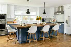 Choose kitchen island bar stools or kitchen island chairs that fit the space and are comfortable enough to sit in while you eat or work. Plan Your Kitchen Island Seating To Suit Your Family S Needs