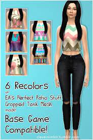 Most often, though, mods are the culprit of game corruption. Croped Tank Base Game Compatible At Clever Simblr Sims 4 Updates Sims 4 Sims 4 Blog Sims 4 Update