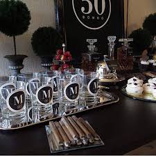 Masculine Male Birthday Decor Black White Silver For A 50th 50th Birthday Party Centerpieces 50th Birthday Party Decorations 50th Birthday Party Ideas For Men