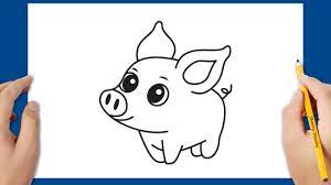 Comment dessiner un cochon mignon - YouTube
