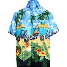 happy bay mens hawaiian beach casual button down short sleeve collared aloha shirts