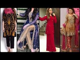 Very Attractive Beautiful Trendy Party Wear Fancy Trouser Shirts Dress Designs Collections 2020 Youtube In 2020 Party Wear Designer Dresses Dresses