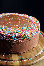 Classic Chocolate Birthday Cake Wyldflour Recipe Birthday Cake Chocolate Cake Chocolate Sprinkles
