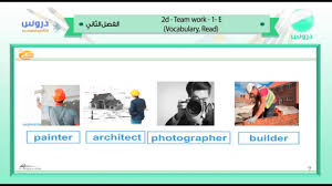 الثاني متوسط الفصل الدراسي الثاني 1438 انجليزي 2d Team Work 1 E Vocabulary Read Youtube