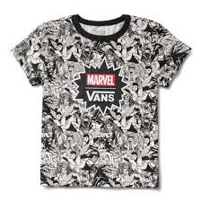Black And White Vans Shirt Womens Vans X Marvel Slide On Shop At Vans Marvel Women Marvel Clothes Dc Clothing