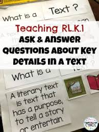 how to teach the kindergarten literacy standards rl k 1