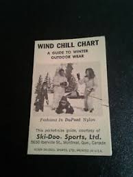 Details About 1969 Ski Doo Sports Ltd Snowmobile Wind Chill Chart Montreal Que Canada